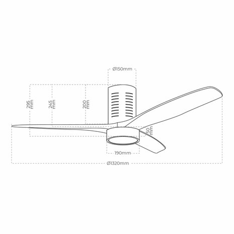 Plafondventilator met licht EDM 33823 Kara 30 W 2190 Lm Multicolour 7