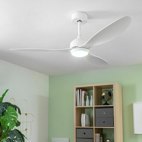 Plafondventilator met ledverlichting en 3 ABS-bladen Flaled InnovaGoods Wit 36 W 52" Ø132 cm 1