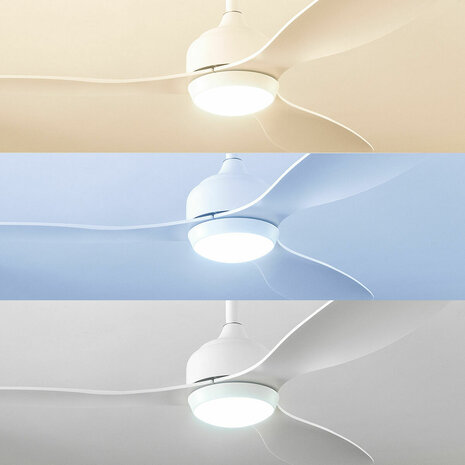 Plafondventilator met ledverlichting en 3 ABS-bladen Flaled InnovaGoods Wit 36 W 52" Ø132 cm 4