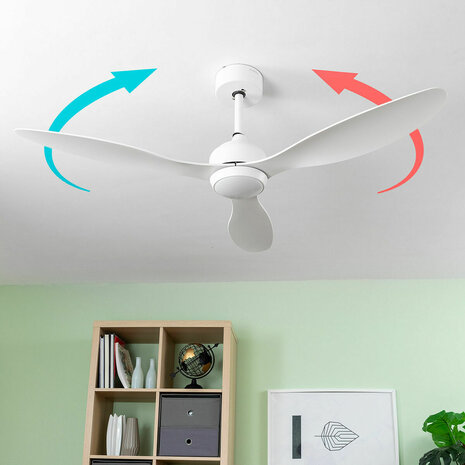 Plafondventilator met ledverlichting en 3 ABS-bladen Flaled InnovaGoods Wit 36 W 52" Ø132 cm 6
