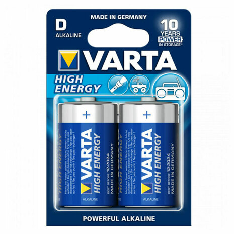 Batterij Varta LR20 1,5 V 16500 mAh High Energy (2 pcs) 1