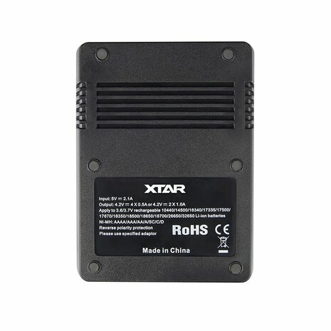 Batterijlader Xtar VC4 Batterijen x 4 7