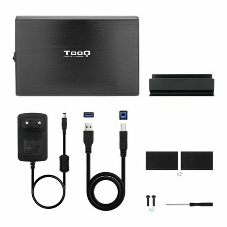 Hard drive hoes TooQ TQE-3531B 3,5" USB 3.0 Zwart 3,5" 3