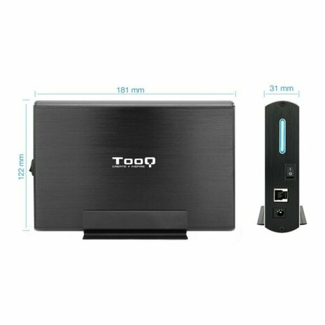 Hard drive hoes TooQ TQE-3531B 3,5" USB 3.0 Zwart 3,5" 7