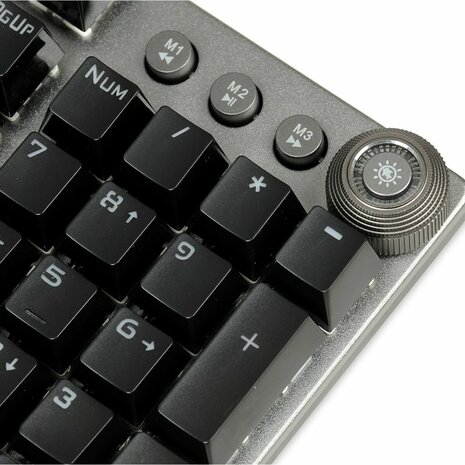 Toetsenbord Ibox AURORA K-4 Zwart Zwart/Zilverkleurig QWERTY 7