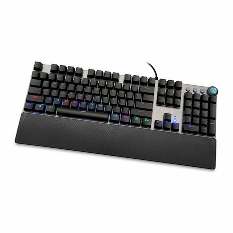 Toetsenbord Ibox AURORA K-4 Zwart Zwart/Zilverkleurig QWERTY 8