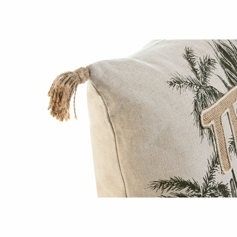 Kussen Home ESPRIT Beige Natuurlijk Tropisch Boho 45 x 5 x 45 cm 2