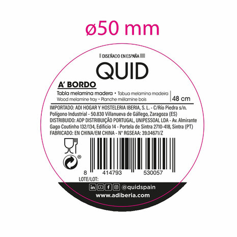 Snijplank Quid A&apos;bordo Bruin Plastic 2