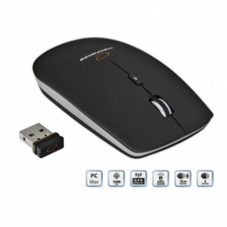 Wireless muis Esperanza EM120K Zwart/Zilverkleurig 2