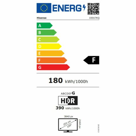 Smart TV Hisense 100U7KQ 4K Ultra HD LED AMD FreeSync 4