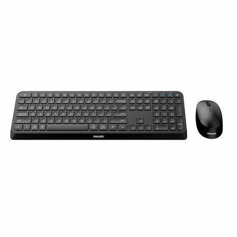 Toetsenbord en muis Philips SPT6407B/16 Zwart Qwerty US 2