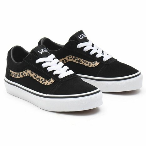 Vans Ward Suede Zwart Luipaard - Maat: 27 5