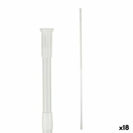 Verlengbare stang Douche Wit Aluminium 260 x 2,2 x 2,2 cm (18 Stuks) 1