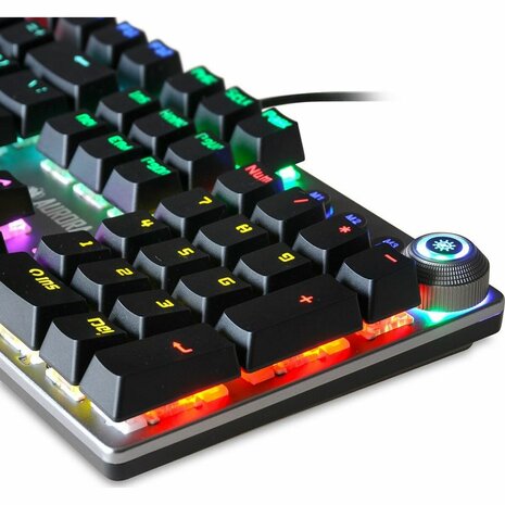 Toetsenbord Ibox AURORA K-3 Zwart/Zilverkleurig Zilverkleurig QWERTY 4