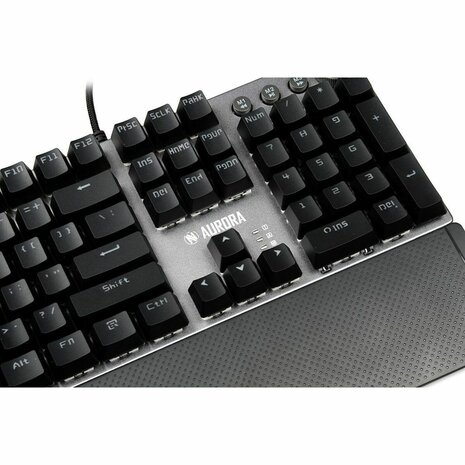 Toetsenbord Ibox AURORA K-3 Zwart/Zilverkleurig Zilverkleurig QWERTY 6