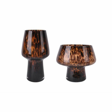 Vaas Home ESPRIT Bruin Zwart Kristal Modern 16,5 x 16,5 x 29 cm 5