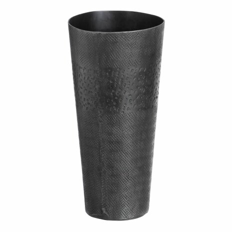 Vaas Grijs Metaal 15 x 15 x 31 cm 1
