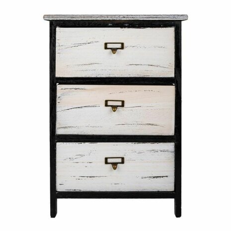 Ladekast Alexandra House Living Wit Zwart Paulownia hout 29 x 58 x 40 cm 2