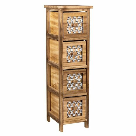 Ladekast Alexandra House Living Bruin Hout Paulownia hout 26 x 61 x 22 cm 1
