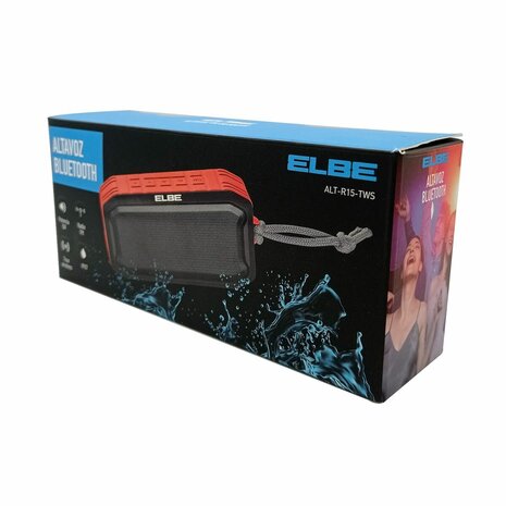 Draagbaar luidsprekersysteem ELBE ALTR15TWS    5W Rood Bluetooth luidspreker 5