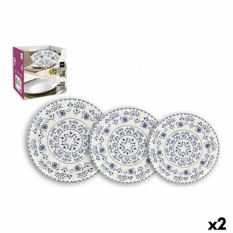 Serviesset Inde Blur Keramiek (2 Stuks) (12 pcs) 1