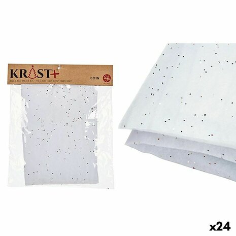 Accessoires voor Kerstavond Tapijt Wit 50 x 0,01 x 50 cm (24 Stuks) 1