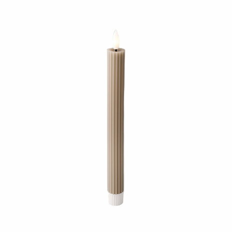 LED kaars Lumineo Lichtgrijs Ø 2,2 x 24,5 cm (2 Stuks) 1