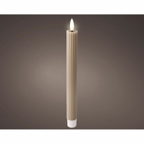LED kaars Lumineo Lichtgrijs Ø 2,2 x 24,5 cm (2 Stuks) 2