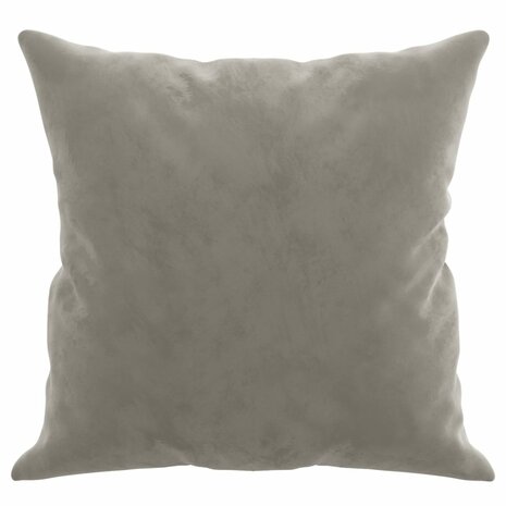 Sierkussens 2 st 40x40 cm fluweel lichtgrijs 4