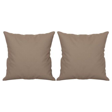 Sierkussens 2 st 40x40 cm microvezelstof taupe 2