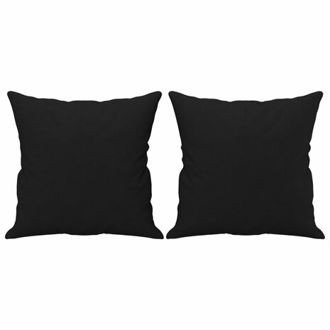 Sierkussens 2 st 40x40 cm microvezelstof zwart 2
