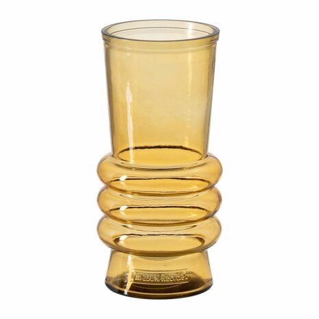 Vaas Geel Gerecycled glas 13 x 13 x 25 cm 1