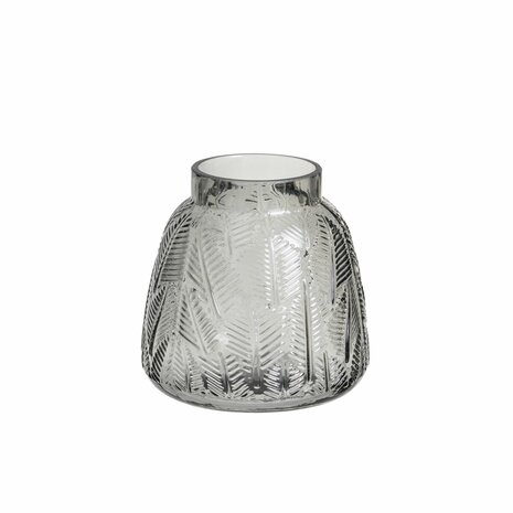 Vaas Grijs Glas 15 x 15 x 15 cm 1