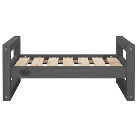 Hondenmand 65,5x50,5x28 cm massief grenenhout grijs 5