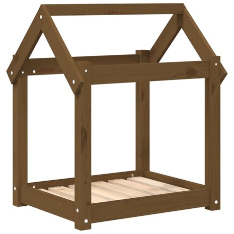 Hondenmand 61x50x70 cm massief grenenhout honingbruin 2