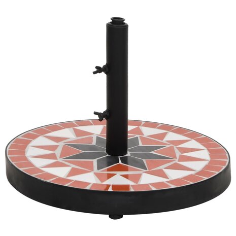 Parasolvoet rond 12 kg terracotta wit 1