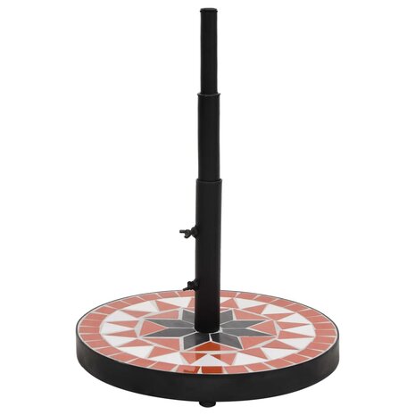 Parasolvoet rond 12 kg terracotta wit 2
