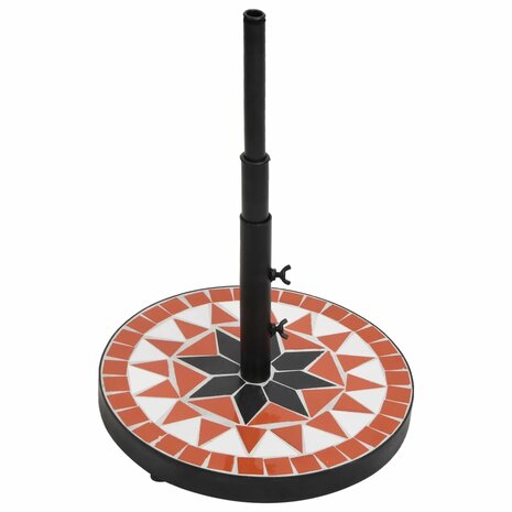 Parasolvoet rond 12 kg terracotta wit 3