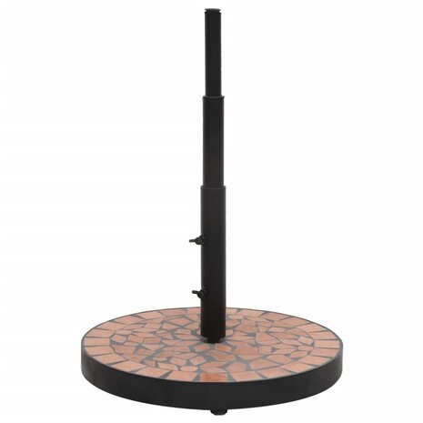 Parasolvoet rond 12 kg terracottakleurig 2
