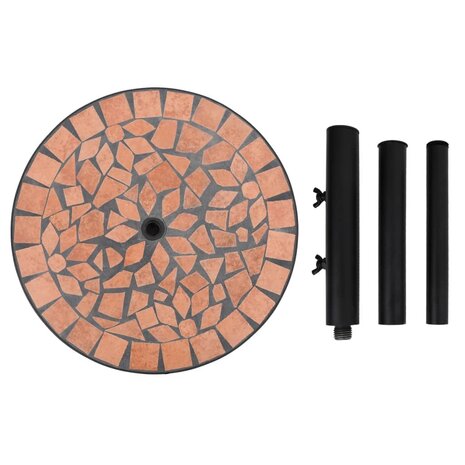 Parasolvoet rond 12 kg terracottakleurig 5