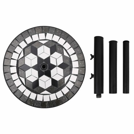 Parasolvoet rond 12 kg zwart en wit 5
