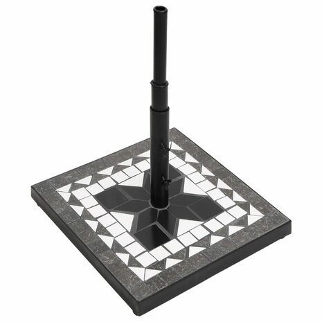 Parasolvoet vierkant 12 kg zwart en wit 3