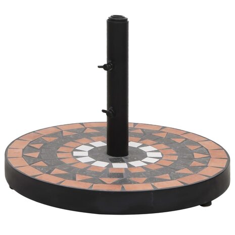 Parasolvoet rond 12 kg terracotta wit 1