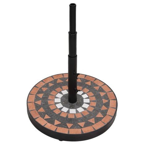Parasolvoet rond 12 kg terracotta wit 3