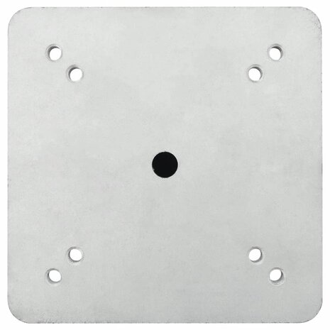 Parasolvoet voor in de grond 16x16x39,5 cm staal zilverkleurig 4