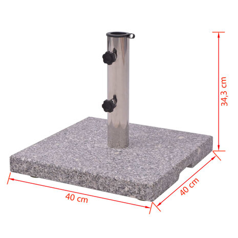 Parasolvoet Graniet 20 kg vierkant 5
