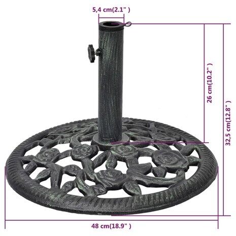 Parasolvoet 12 kg 48 cm gietijzer  6