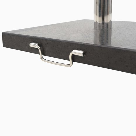 Parasolvoet vierkant 28,5 kg graniet zwart 3