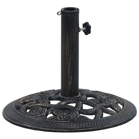 Parasolvoet 9 kg 40 cm gietijzer zwart en bronskleurig 1