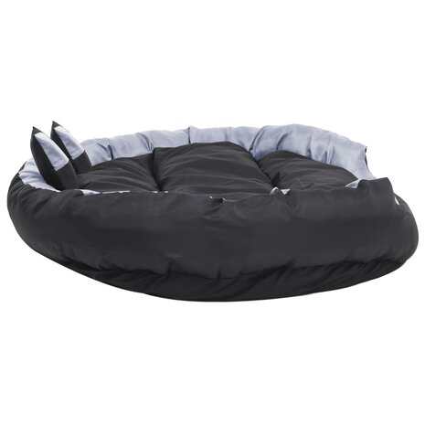 Hondenkussen omkeerbaar en wasbaar 150x120x25 cm grijs en zwart 4
